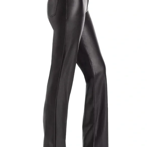 Staud Chisel Faux Leather Straight Leg 5 Pocket Pants NWT, Size 2 (XS) - Picture 3 of 6